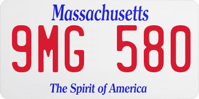 MA license plate 9MG580