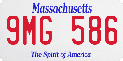 MA license plate 9MG586