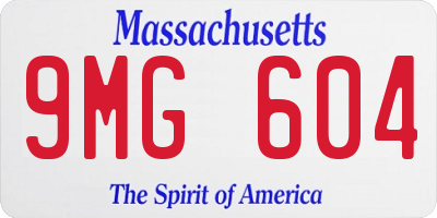 MA license plate 9MG604