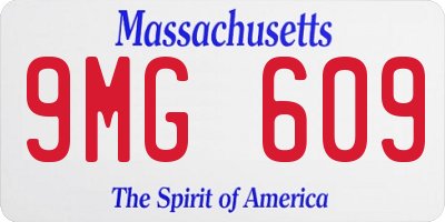 MA license plate 9MG609