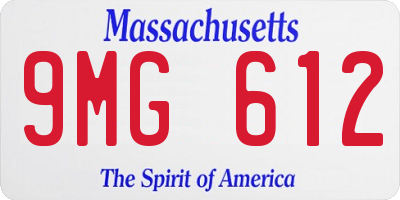 MA license plate 9MG612