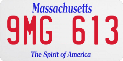 MA license plate 9MG613
