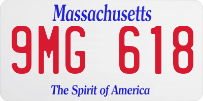 MA license plate 9MG618