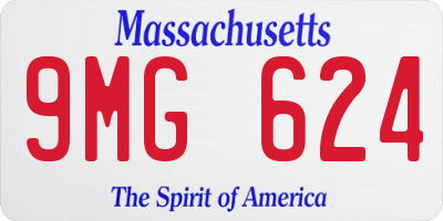 MA license plate 9MG624