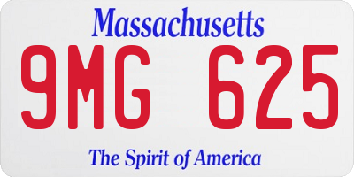 MA license plate 9MG625