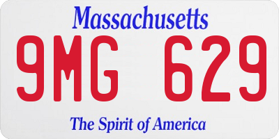 MA license plate 9MG629