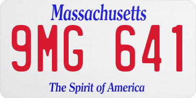 MA license plate 9MG641