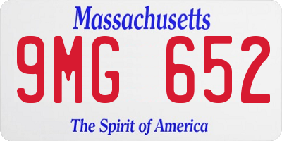 MA license plate 9MG652