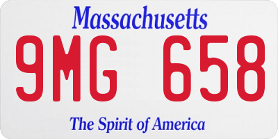 MA license plate 9MG658