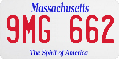 MA license plate 9MG662
