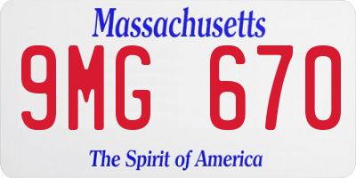 MA license plate 9MG670