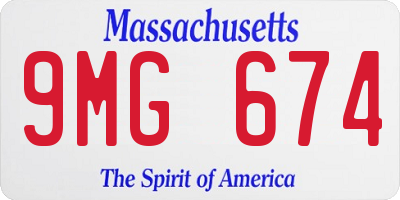 MA license plate 9MG674