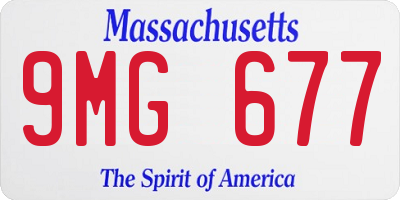 MA license plate 9MG677