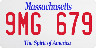 MA license plate 9MG679
