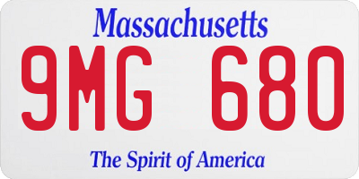 MA license plate 9MG680
