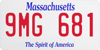 MA license plate 9MG681