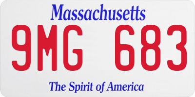 MA license plate 9MG683