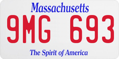 MA license plate 9MG693