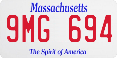 MA license plate 9MG694