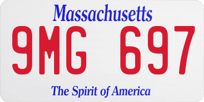 MA license plate 9MG697