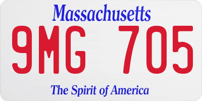 MA license plate 9MG705