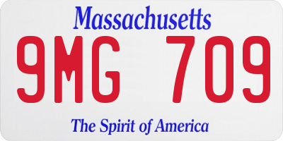 MA license plate 9MG709