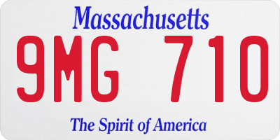 MA license plate 9MG710