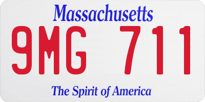 MA license plate 9MG711