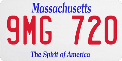 MA license plate 9MG720