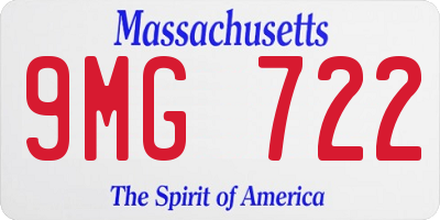 MA license plate 9MG722