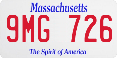 MA license plate 9MG726