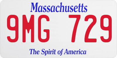 MA license plate 9MG729