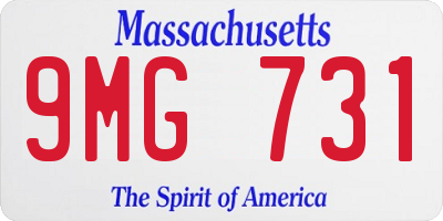 MA license plate 9MG731