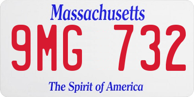 MA license plate 9MG732