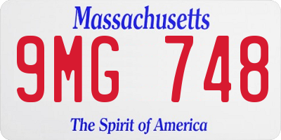 MA license plate 9MG748