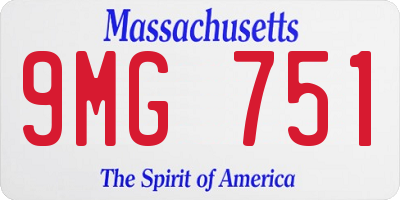 MA license plate 9MG751