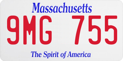 MA license plate 9MG755