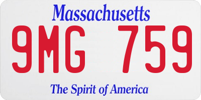 MA license plate 9MG759