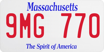 MA license plate 9MG770