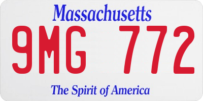 MA license plate 9MG772