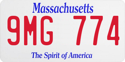 MA license plate 9MG774