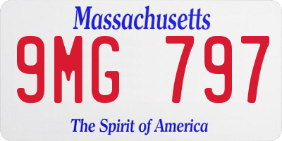 MA license plate 9MG797