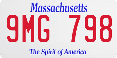 MA license plate 9MG798