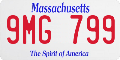 MA license plate 9MG799