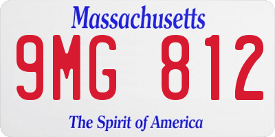 MA license plate 9MG812
