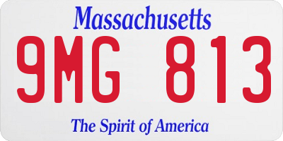 MA license plate 9MG813