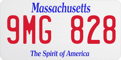 MA license plate 9MG828