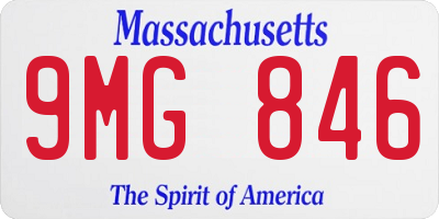 MA license plate 9MG846
