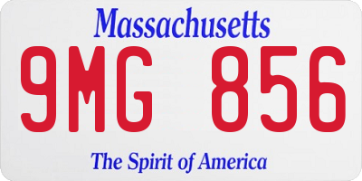 MA license plate 9MG856