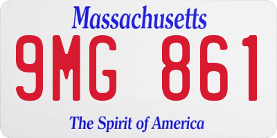 MA license plate 9MG861